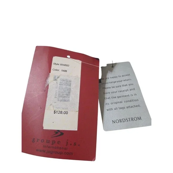 NWT JS Collection Black White Paneled Floral Bodycon Mini Dress Women's 10 E17.1 - Picture 4 of 12